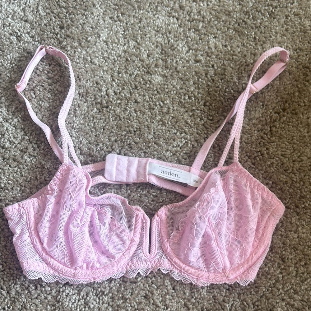 Auden Pink Lace Underwire Bralette 32 B